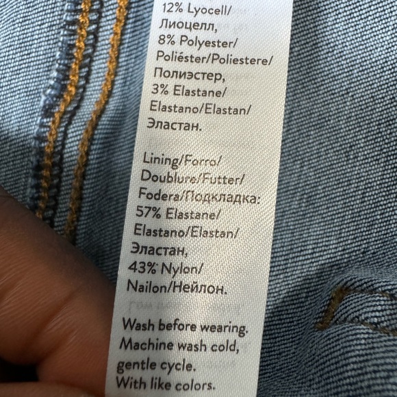 Spanx Jeans Women’s Blue Jeggings Stretch Wide Leg Flare Frayed S… - Picture 7 of 9